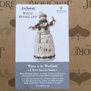 Jim Shore White Woodland Snowman w/ Cardinal Figurine
“Winter in the Woodlands”